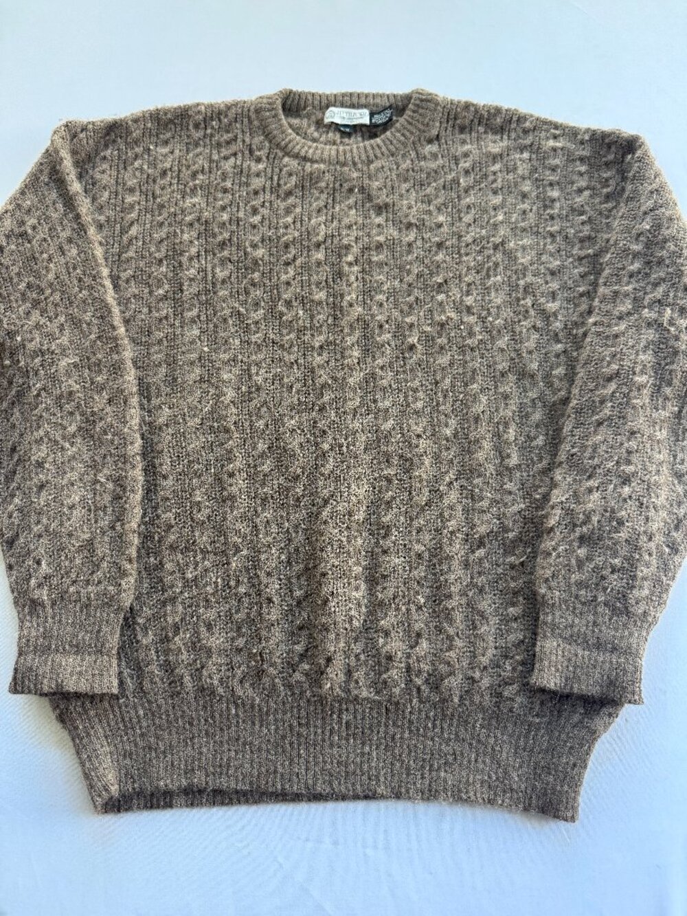 Vintage 90s J.P. Tilford Harry Rosen 100% Alpaca Cable Knit Sweater, Men’s M